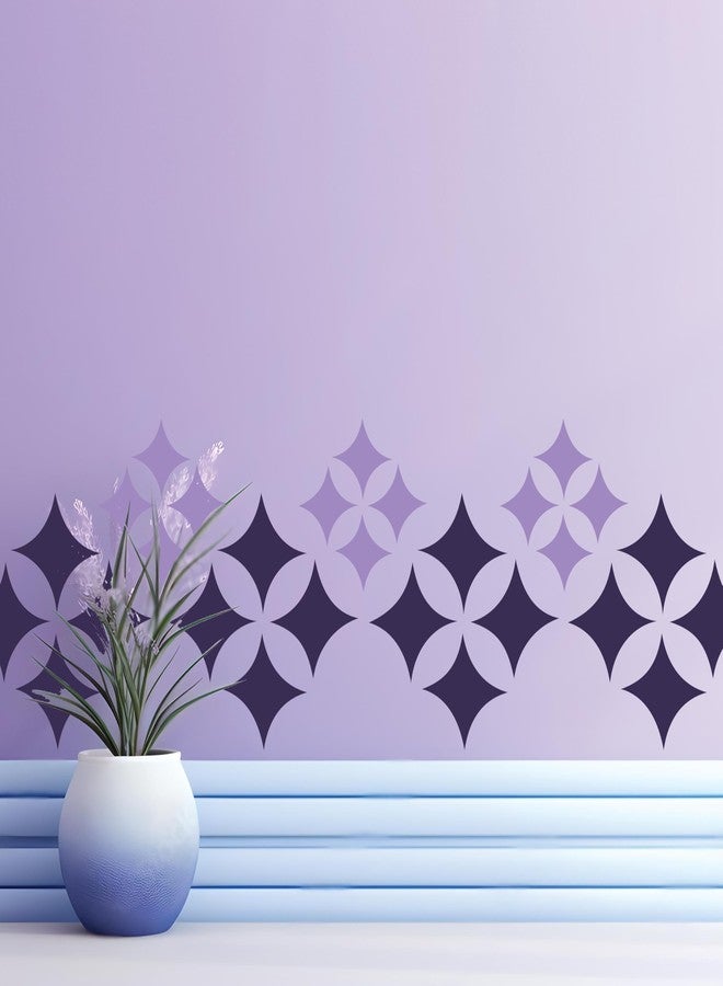 StenCart Star Effect Pack of 4 Reusable Wall Stencil for Wall Painting Home Wall Decoration(16 inch x 24 inch)-Suitable for Room Decor,Ceiling and Floors Stencil - Image 3